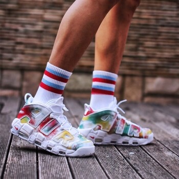 《Value》Nike Air More Uptempo 大AIR 彩色 渲染 彩虹 白彩虹 高筒 AV3809-700
