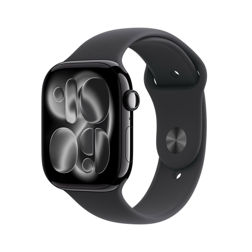 Apple 蘋果Apple Watch Series 11 GPS 46mm 曜石黑色鋁金屬錶殼搭配黑色運動錶帶