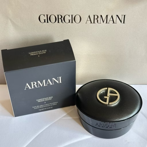 GA GIORGIO ARMANI 亞曼尼 訂製奢潤緞光氣墊粉餅 14g 0 1 2