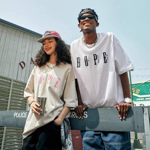 嘻哈美式 短袖 寬鬆 圓領 T-shirt 情侶裝