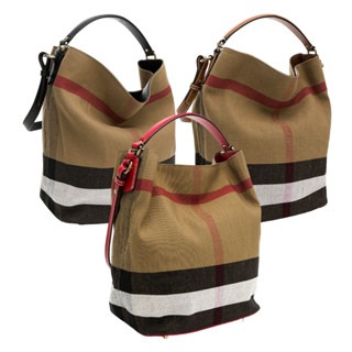 BURBERRY 巴寶莉 棉麻大水桶包__DVSHOP 保證正貨 台灣現貨不用等