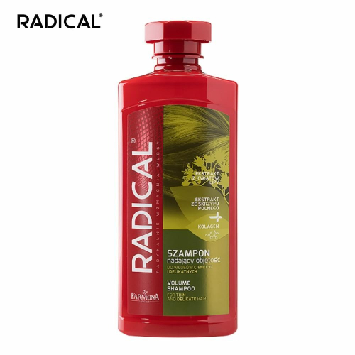 RADICAL - 波蘭植萃 馬尾草菩提樹花固髮調理洗髮露 - 紅瓶 (細髮/脆弱髮質適用)