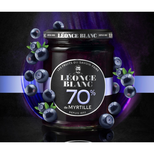 現貨當天寄-法國LEONCE BLANC 70%藍莓果肉果醬 全素