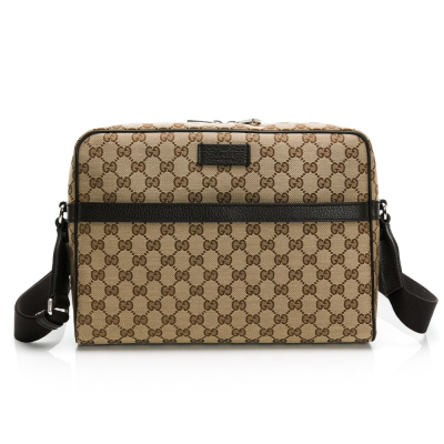 【GUCCI 古馳】 GUCCI 老花 拉鍊大方包斜背包 __DVSHOP 保證正貨 台灣現貨不用等