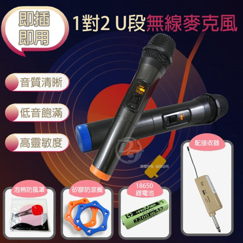 Q&TQ&T 即插即用U段1對2無線麥克風 SY-T5315