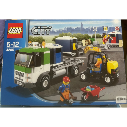 全新 正版 絕版 LEGO 樂高 4206 城市 CITY系列 資源回收車 垃圾車