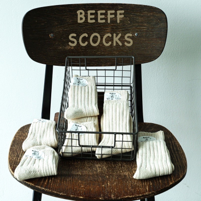 ??ï? （部分現貨）Beeff Socks 有機棉復古加厚粗線長襪 日系健康環保襪 city boy