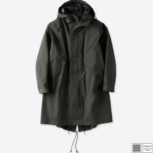 UNIQLO U BLOCKTECH軍裝大衣 黑色 S號 大衣 雨衣外套 防水外套 外套 絕版外套