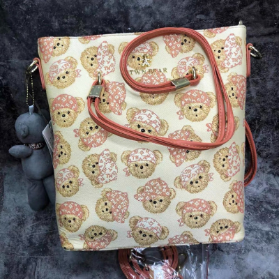 品牌小熊刺繡托特