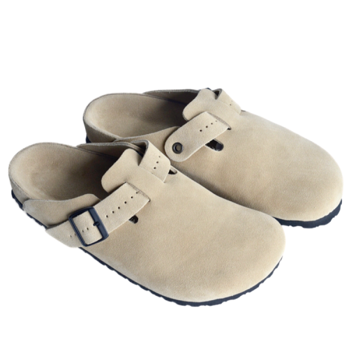 boston soft Footbed Suede Clog Taupe 反毛皮 牛皮洗水 Slip-On Clogs