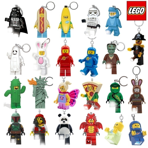 【林口吳凱文】全新 樂高 LEGO LED 鑰匙圈 手電筒 人偶 兔子 鯊魚 仙人掌 幽靈 白兵 星戰 自由女神 恐龍