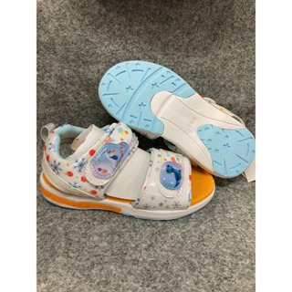 麻糬鞋屋 Moonstar月星DISNEY 冰雪奇緣聯名電燈涼鞋C12741-白橘色 特價690元