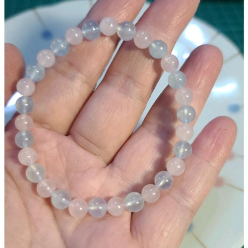 粉晶手鍊 海藍寶手鍊 手環 手珠 ❤明冠天然水晶#Z02