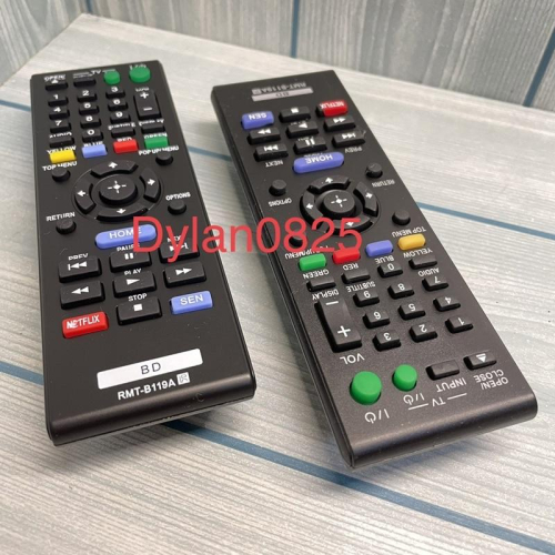 全新 副廠 適用 SONY 藍光 DVD 播放機 RMT-B119A 遙控器 搖控