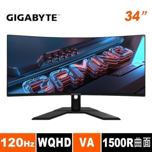 @電子街3C特賣會@全新 技嘉 GIGABYTE GS34WQC 34型 電競螢幕 曲面電競螢幕