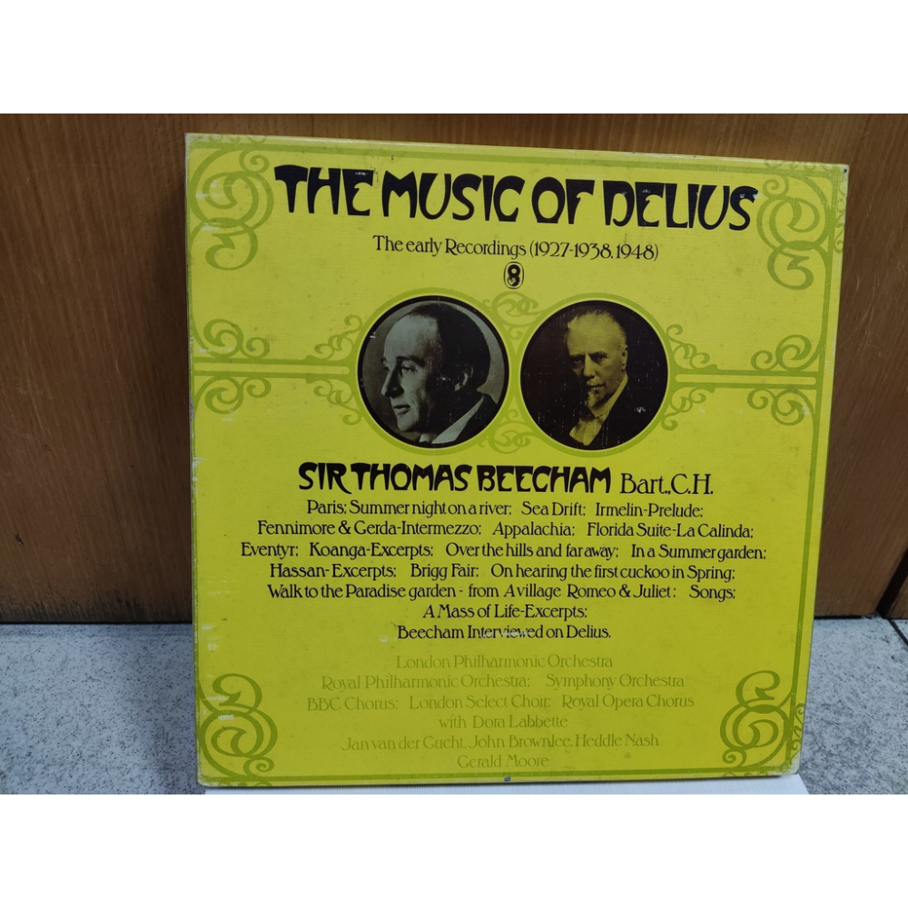 二手黑膠唱片-戴流士 the music of delius the early recording 6片盒裝
