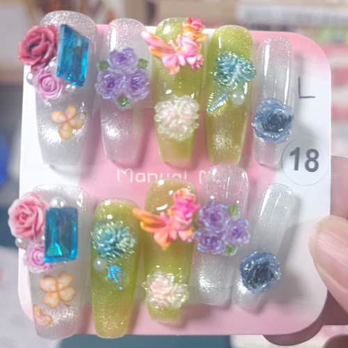 L碼 長梯 手工美甲/美甲/成品美甲/穿戴美甲