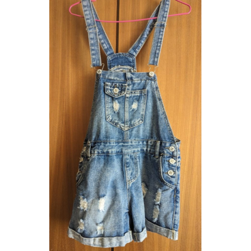 連身吊帶 overalls 牛仔 丹寧 吊帶褲刷破牛仔褲 穿著 衣服
