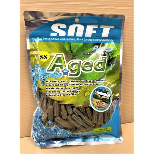 ?妤珈寵物店?雙刷頭 高齡犬 潔牙骨240克 SS號 高齡犬 潔牙骨 A-star Bones Aged
