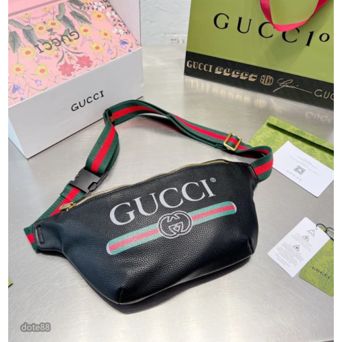 【GUCCI】古馳男士女士經典雙G印花字母LOGO腰包胸包單肩斜挎男包大容量多功能出門旅遊必備可斜挎休閒逛街生日禮物