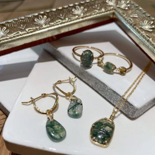CEDONY | 日系輕奢珠寶 海帶阿海帶 天然海藻瑪瑙系列 日本品牌同款 | 耳釘 耳墜 戒指