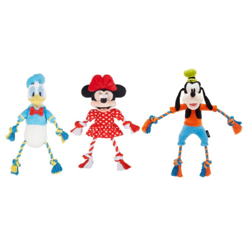 美國 Disney Rope Dog Toy 迪士尼經典角色 米妮/唐老鴨/高飛 寵物拔河繩索/啾啾玩具