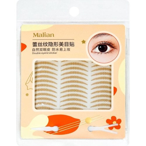 Malian蕾絲紋240回隱形雙眼皮貼(媚眼型/橄欖型/月牙型) 膚色 雙眼皮 雙眼皮貼