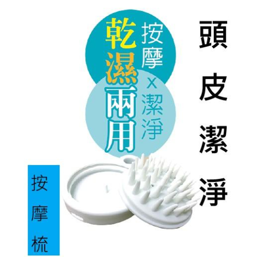 【全盛】頭皮潔淨按摩梳 乾濕兩用 頭皮按摩 按摩梳 紓壓 按摩 洗髮刷【CF-05A-36785】