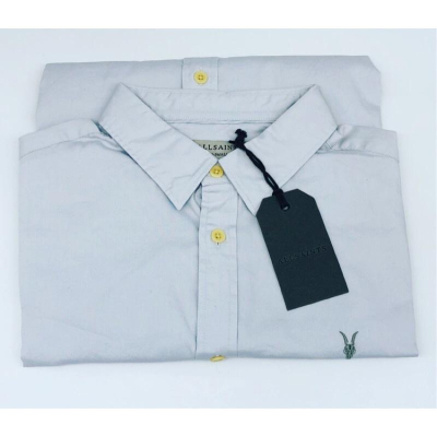 Allsaints 英國官網直送現貨 經典款 REDONDO 長袖襯衫 celest blue XS現貨