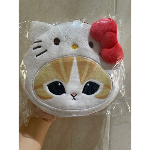 貓福珊迪x三立鷗家族聯名絨毛造型手拿包-Kitty款