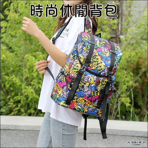 時尚休閒背包 束口後背包 彩繪後背包 電腦包 文件包 筆記本包 多袋 A4 商務 筆記型電腦包 大容量