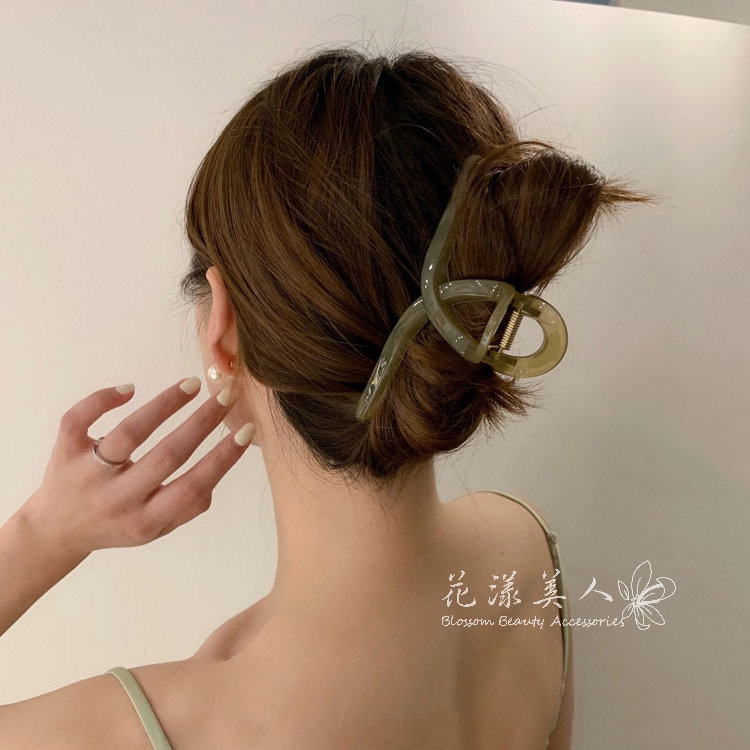 抓夾 髮夾 鯊魚夾 大抓夾 果凍感 簡約交叉 ＊花漾美人＊嚴選