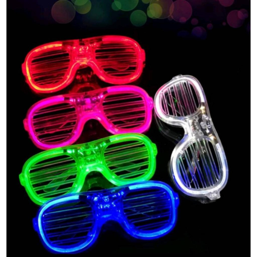 【怪寶貝】現貨 百葉LED 百葉 LED 冷光眼鏡 發光眼鏡 派對 尾牙 派對眼鏡 尾牙裝飾 春酒必備 道具