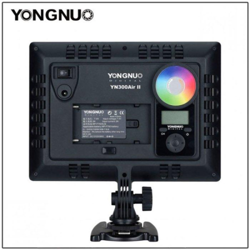 永諾2代YN-300-AIR II 機頂柔光LED持續燈補光燈 RGB 七彩色燈 可調色溫 遙控 薄型