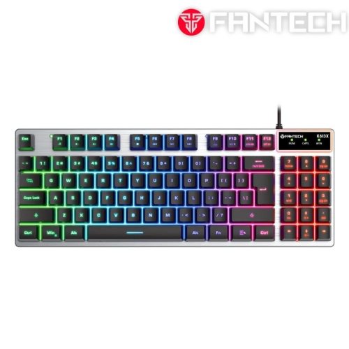 FANTECH K613X 鋁合金面板89鍵多彩燈效懸浮式薄膜鍵盤 有線鍵盤 電競鍵盤 注音 倉頡