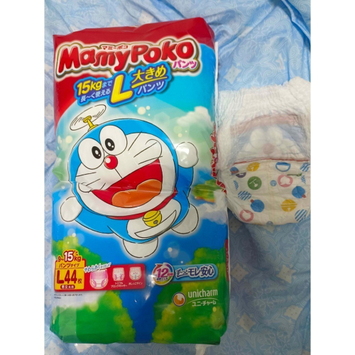 滿意寶寶 哆啦A夢輕巧褲 (日本製) 日本境內版 L號 一包 44片 $220