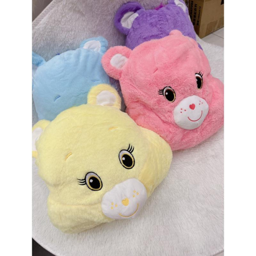 ???現貨實拍 樣品版特價午睡枕+抱枕+毛毯彩虹熊牆壁被玩偶小熊抱枕被手暖三合一彩虹熊毯子