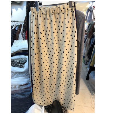 Little closet正韓??豹紋雪紡長裙