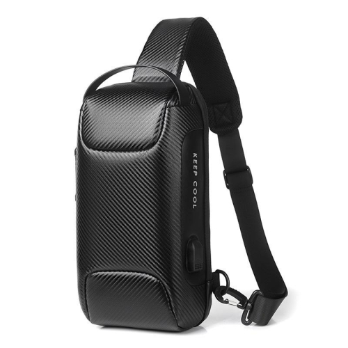 爆款機車包男士胸包 牛津布碳纖維 Chestbag Crossbody BAG