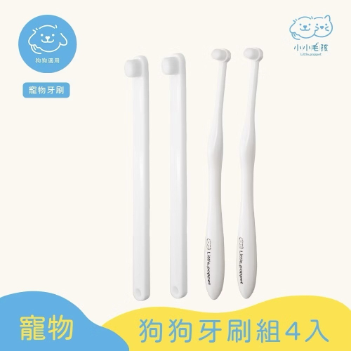 【小小毛孩】狗狗牙刷組4入-護齦軟毛X2+臼齒軟毛X2 狗牙刷 狗牙齒 狗潔牙 狗刷牙 寵物牙刷 寵物潔牙