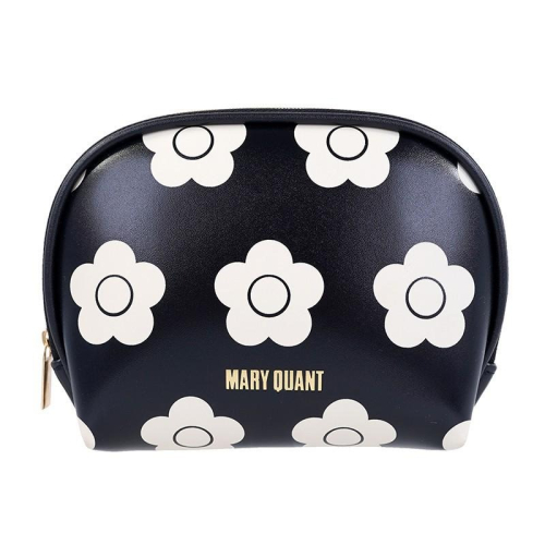袋我走【MARY QUANT 黑色白花化妝包】