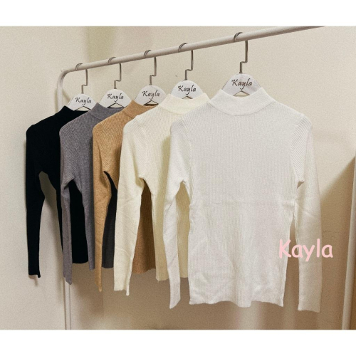 現貨⚡免運⚡速寄? 激推! 薄款百搭半高領打底衣針織衣 A1279 #Kayla.girl #少女愷拉