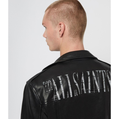 英國官網購入AllSaints Roundhouse Leather Biker Jacket 真皮機車夾克 XS 現貨