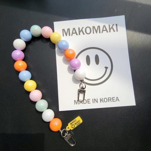 Chellmee✈️韓國代購「MAKOMAKI」繽紛彩虹球鑰匙圈 微笑吊飾 吊飾 掛飾