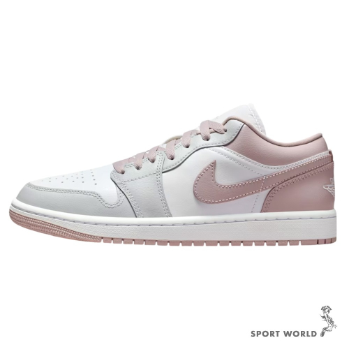 Nike 休閒鞋 女鞋 Air Jordan 1 Low 灰粉白【運動世界】DC0774-606