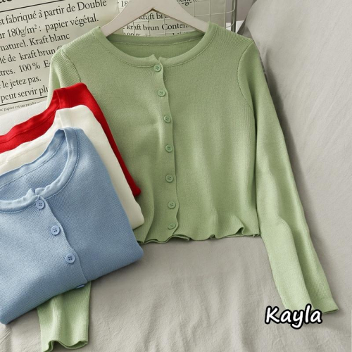 預購?免運? 修身短版長袖針織外套 A0865 #Kayla.girl #少女愷拉 #實穿