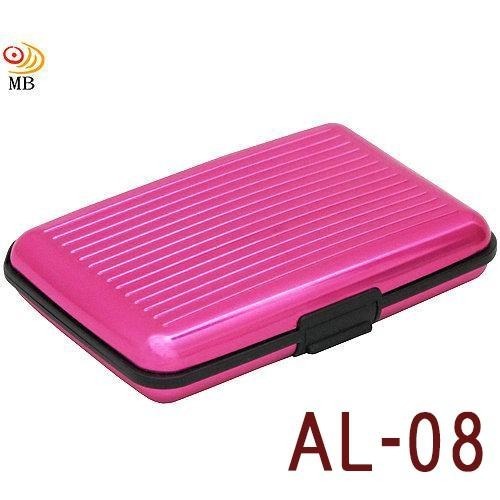含稅特價優質硬殼自動6開鋁製防盜刷名片盒卡片盒(AL-08)