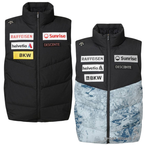 Descente 迪桑特 立領羽絨背心 男裝 瑞士滑雪隊【運動世界】SQ421SDVO1