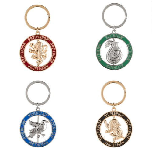 Peoria✿英國哈利波特 霍格華茲 學院圖騰旋轉鑰匙扣 House Icon Spinning Keyring