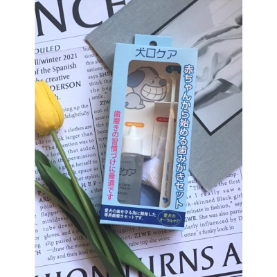 日本Mind Up 寵物潔牙組合包 迷你牙刷 指套 液體牙膏 寵物美容 口腔清潔 預防口臭 牙結石 寵物刷牙